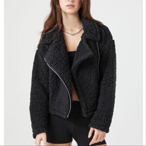 🌟 NEW FAUX SHEARLING BLACK JACKET